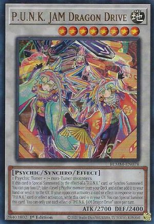P.U.N.K. JAM Dragon Drive [BLMM-EN078] - Battles of Legend: Monster Mayhem 1st Edition - Ultra Rare - Trinity Hobby