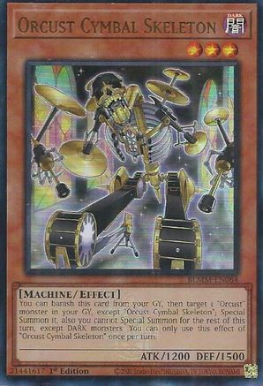 Orcust Cymbal Skeleton [BLMM-EN084] - Battles of Legend: Monster Mayhem 1st Edition - Ultra Rare - Trinity Hobby