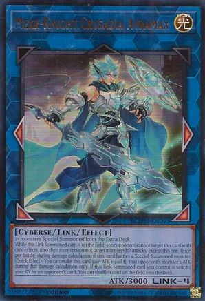 Mekk-Knight Crusadia Avramax [BLMM-EN095] - Battles of Legend: Monster Mayhem 1st Edition - Ultra Rare - Trinity Hobby