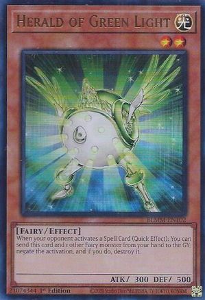 Herald of Green Light [BLMM-EN102] - Battles of Legend: Monster Mayhem 1st Edition - Ultra Rare - Trinity Hobby