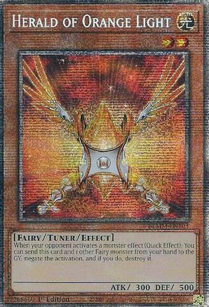 Herald of Orange Light (Starlight Rare) [BLMM-EN103] - Battles of Legend: Monster Mayhem 1st Edition - Starlight Rare - Trinity Hobby