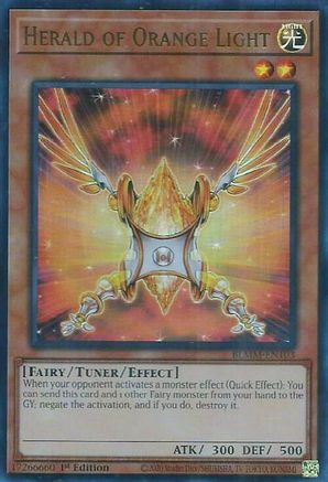 Herald of Orange Light [BLMM-EN103] - Battles of Legend: Monster Mayhem 1st Edition - Ultra Rare - Trinity Hobby