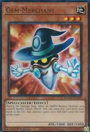 Gem-Merchant [BLMM-EN109] - Battles of Legend: Monster Mayhem 1st Edition - Ultra Rare - Trinity Hobby