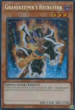 Gravekeeper's Recruiter [BLMM-EN110] - Battles of Legend: Monster Mayhem 1st Edition - Secret Rare - Trinity Hobby