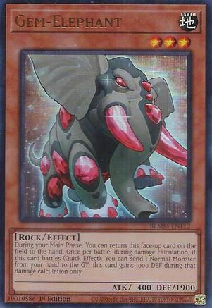 Gem-Elephant [BLMM-EN112] - Battles of Legend: Monster Mayhem 1st Edition - Ultra Rare - Trinity Hobby