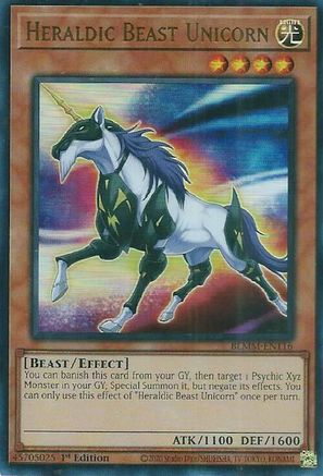 Heraldic Beast Unicorn [BLMM-EN116] - Battles of Legend: Monster Mayhem 1st Edition - Ultra Rare - Trinity Hobby
