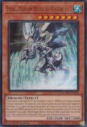 Tidal, Dragon Ruler of Waterfalls [BLMM-EN118] - Battles of Legend: Monster Mayhem 1st Edition - Ultra Rare - Trinity Hobby