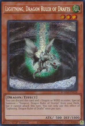 Lightning, Dragon Ruler of Drafts [BLMM-EN124] - Battles of Legend: Monster Mayhem 1st Edition - Secret Rare - Trinity Hobby