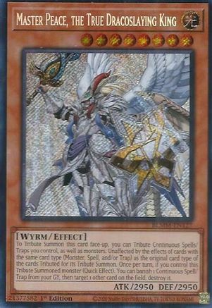Master Peace, the True Dracoslaying King [BLMM-EN127] - Battles of Legend: Monster Mayhem 1st Edition - Secret Rare - Trinity Hobby
