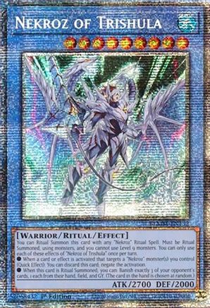 Nekroz of Trishula (Starlight Rare) [BLMM-EN132] - Battles of Legend: Monster Mayhem 1st Edition - Starlight Rare - Trinity Hobby