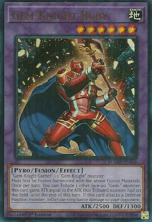 Gem-Knight Ruby [BLMM-EN136] - Battles of Legend: Monster Mayhem 1st Edition - Ultra Rare - Trinity Hobby