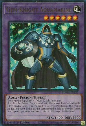 Gem-Knight Aquamarine [BLMM-EN137] - Battles of Legend: Monster Mayhem 1st Edition - Ultra Rare - Trinity Hobby