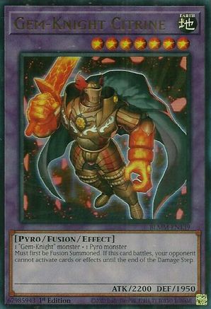 Gem-Knight Citrine [BLMM-EN139] - Battles of Legend: Monster Mayhem 1st Edition - Ultra Rare - Trinity Hobby