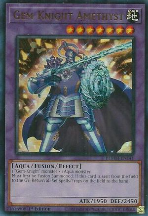 Gem-Knight Amethyst [BLMM-EN141] - Battles of Legend: Monster Mayhem 1st Edition - Ultra Rare - Trinity Hobby