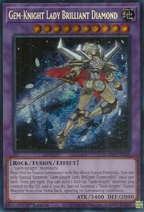 Gem-Knight Lady Brilliant Diamond [BLMM-EN145] - Battles of Legend: Monster Mayhem 1st Edition - Secret Rare - Trinity Hobby