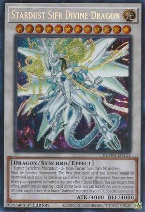 Stardust Sifr Divine Dragon [BLMM-EN151] - Battles of Legend: Monster Mayhem 1st Edition - Secret Rare - Trinity Hobby