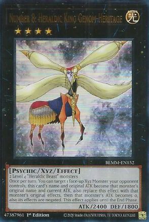 Number 8: Heraldic King Genom-Heritage [BLMM-EN152] - Battles of Legend: Monster Mayhem 1st Edition - Ultra Rare - Trinity Hobby