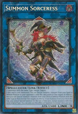 Summon Sorceress [BLMM-EN157] - Battles of Legend: Monster Mayhem 1st Edition - Secret Rare - Trinity Hobby