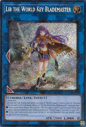 Lib the World Key Blademaster [BLMM-EN159] - Battles of Legend: Monster Mayhem 1st Edition - Secret Rare - Trinity Hobby