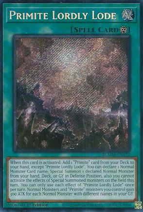 Primite Lordly Lode [BLMM-EN172] - Battles of Legend: Monster Mayhem 1st Edition - Secret Rare - Trinity Hobby