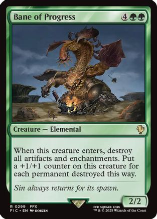 Bane of Progress (Surge Foil)  [Foil]  (FIC-299) - [Commander: FINAL FANTASY] - Trinity Hobby