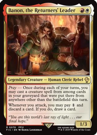 Banon, the Returners' Leader (Surge Foil)  [Foil]  (FIC-078) - [Commander: FINAL FANTASY] - Trinity Hobby