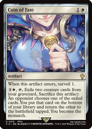 Coin of Fate (Surge Foil)  [Foil]  (FIC-015) - [Commander: FINAL FANTASY] - Trinity Hobby