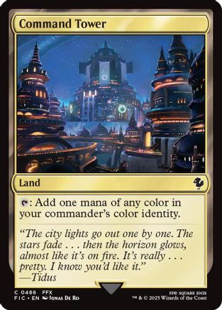 Command Tower (0486) (Surge Foil)  [Foil]  (FIC-486) - [Commander: FINAL FANTASY] - Trinity Hobby