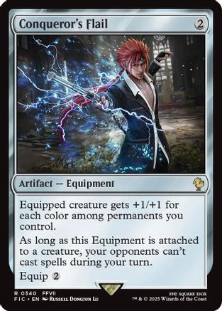 Conqueror's Flail (Surge Foil)  [Foil]  (FIC-340) - [Commander: FINAL FANTASY] - Trinity Hobby