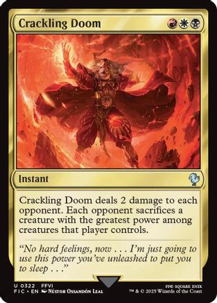 Crackling Doom (Surge Foil)  [Foil]  (FIC-322) - [Commander: FINAL FANTASY] - Trinity Hobby