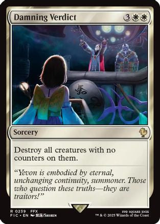 Damning Verdict (Surge Foil)  [Foil]  (FIC-239) - [Commander: FINAL FANTASY] - Trinity Hobby