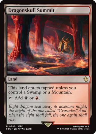 Dragonskull Summit (Surge Foil)  [Foil]  (FIC-387) - [Commander: FINAL FANTASY] - Trinity Hobby
