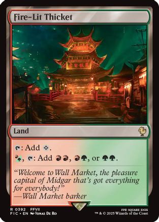 Fire-Lit Thicket (Surge Foil)  [Foil]  (FIC-392) - [Commander: FINAL FANTASY]