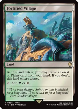 Fortified Village (Surge Foil)  [Foil]  (FIC-396) - [Commander: FINAL FANTASY] - Trinity Hobby