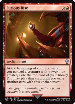 Furious Rise (Surge Foil)  [Foil]  (FIC-294) - [Commander: FINAL FANTASY] - Trinity Hobby