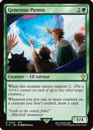 Generous Patron (Surge Foil)  [Foil]  (FIC-305) - [Commander: FINAL FANTASY] - Trinity Hobby