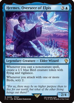Hermes, Overseer of Elpis (Surge Foil)  [Foil]  (FIC-036) - [Commander: FINAL FANTASY]