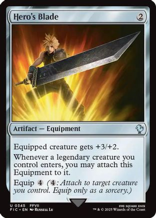 Hero's Blade (Surge Foil)  [Foil]  (FIC-345) - [Commander: FINAL FANTASY] - Trinity Hobby