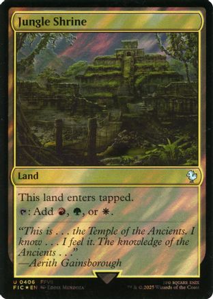 Jungle Shrine (Surge Foil)  [Foil]  (FIC-406) - [Commander: FINAL FANTASY]