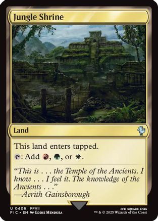 Jungle Shrine (Surge Foil)  [Foil]  (FIC-406) - [Commander: FINAL FANTASY] - Trinity Hobby