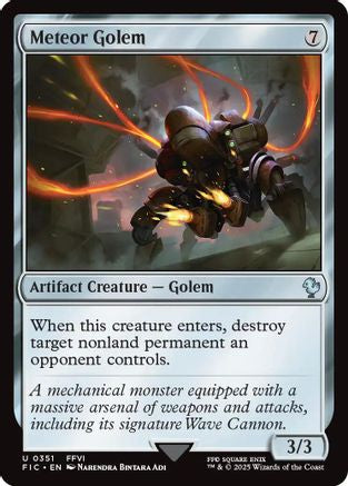 Meteor Golem (Surge Foil)  [Foil]  (FIC-351) - [Commander: FINAL FANTASY] - Trinity Hobby