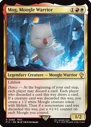 Mog, Moogle Warrior (Surge Foil)  [Foil]  (FIC-089) - [Commander: FINAL FANTASY] - Trinity Hobby