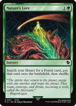 Nature's Lore (Surge Foil)  [Foil]  (FIC-311) - [Commander: FINAL FANTASY] - Trinity Hobby