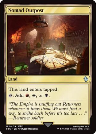 Nomad Outpost (Surge Foil)  [Foil]  (FIC-409) - [Commander: FINAL FANTASY] - Trinity Hobby