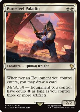 Puresteel Paladin (Surge Foil)  [Foil]  (FIC-250) - [Commander: FINAL FANTASY] - Trinity Hobby