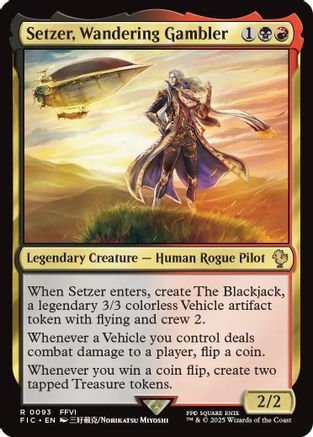 Setzer, Wandering Gambler (Surge Foil)  [Foil]  (FIC-093) - [Commander: FINAL FANTASY] - Trinity Hobby