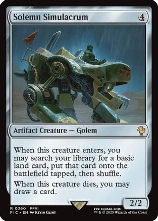 Solemn Simulacrum (Surge Foil)  [Foil]  (FIC-360) - [Commander: FINAL FANTASY] - Trinity Hobby