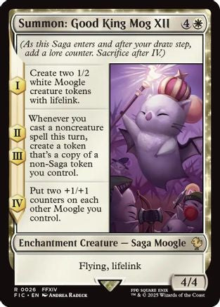 Summon: Good King Mog XII (Surge Foil)  [Foil]  (FIC-026) - [Commander: FINAL FANTASY] - Trinity Hobby