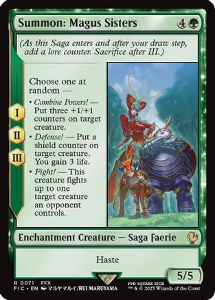 Summon: Magus Sisters (Surge Foil)  [Foil]  (FIC-071) - [Commander: FINAL FANTASY] - Trinity Hobby