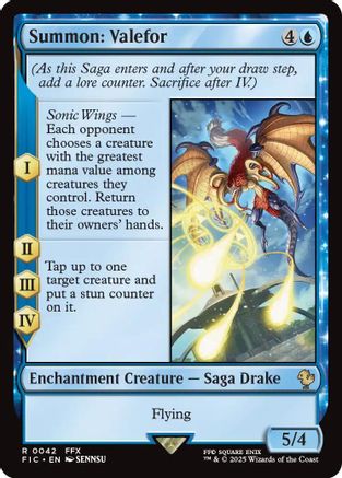 Summon: Valefor (Surge Foil)  [Foil]  (FIC-042) - [Commander: FINAL FANTASY] - Trinity Hobby